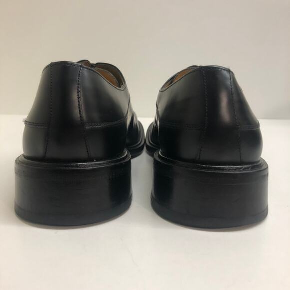 Mezlan Square Toe Bluchers Black Leather Derby Dress Shoes Made in Spain 8.5 - Picture 6 of 12